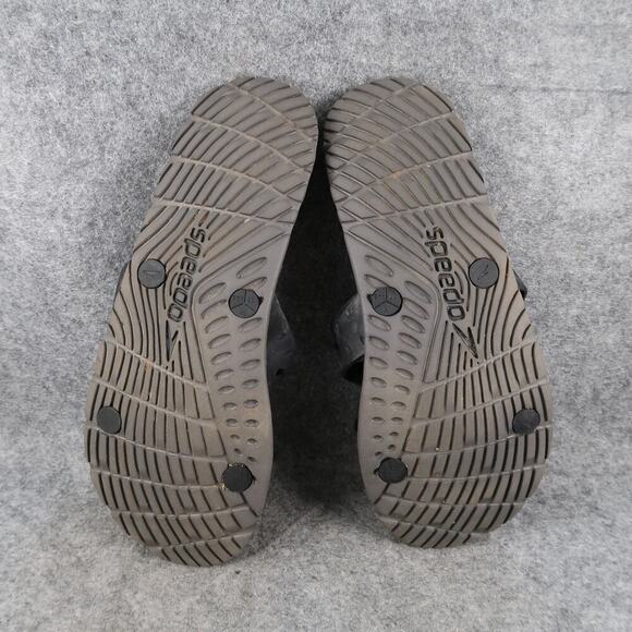 Speedo Slides Mens 11 Shoes Sandals Slip On Sport Deck Swim Casual Black Flat main image 10